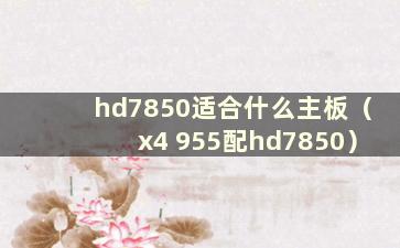 hd7850适合什么主板（x4 955配hd7850）